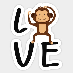 Monkey - Love Monkey Sticker